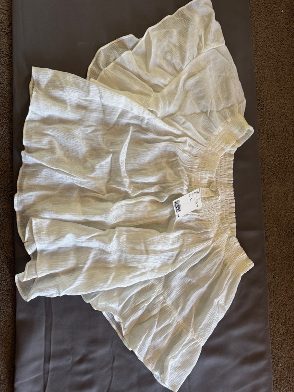 H&M White Off-Shoulder Gauze Top